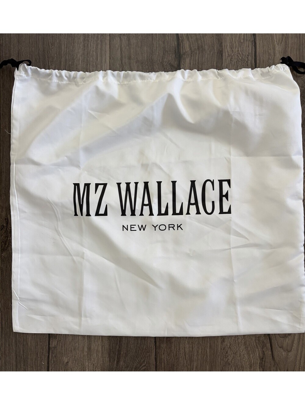 MZ Wallace Authentic White Flannel Drawstring Dust Bag 17.5” x 20”